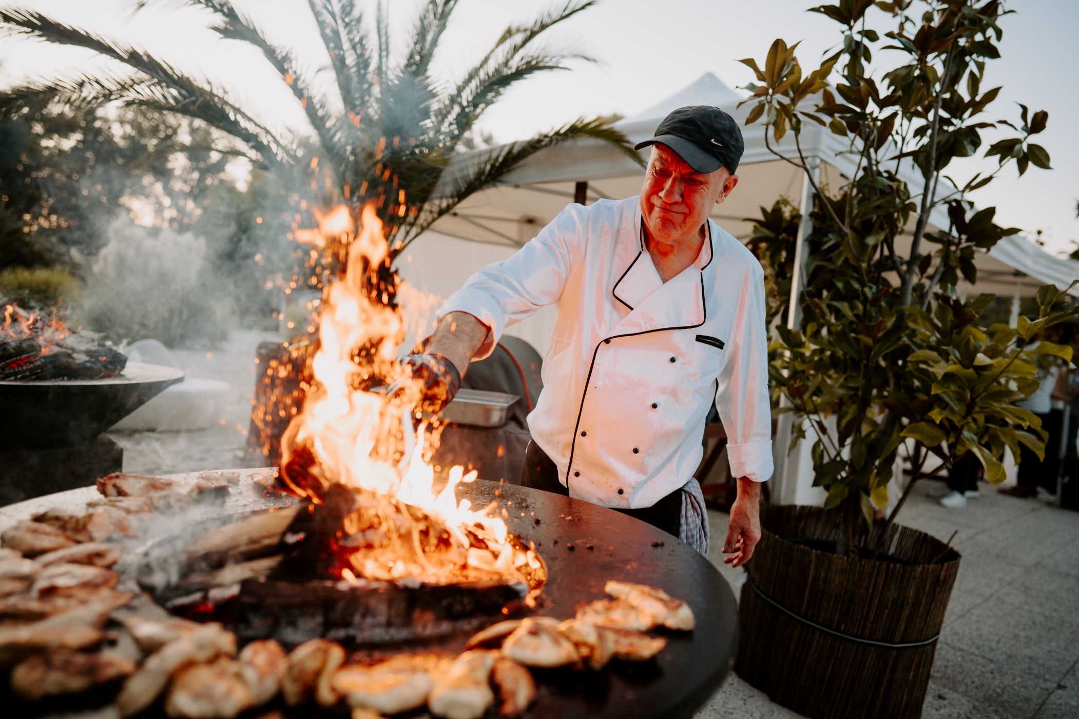 Gastro-Event mit Feuer
